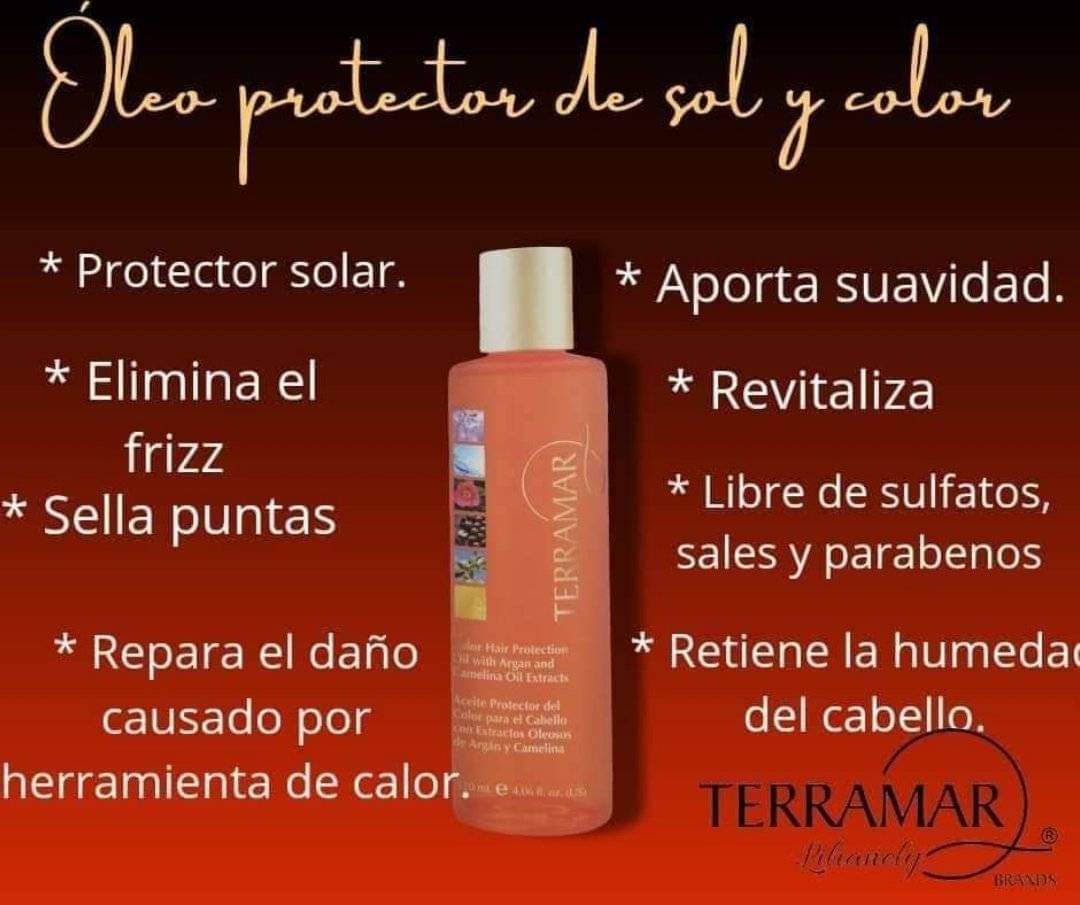 Color hair protection oil