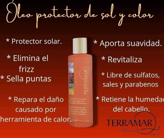 Color hair protection oil